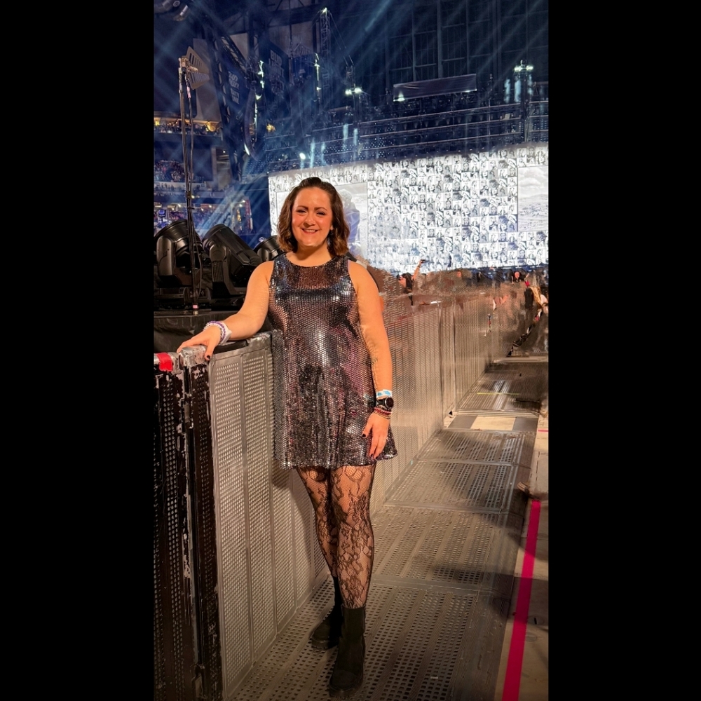 Caramella Silver Sequin Dress